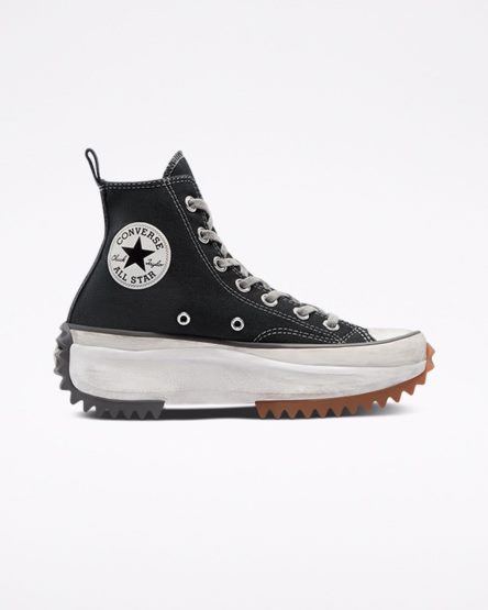 Men's Converse Run Star Hike Smoked Canvas High Top Platform Shoes Black | AU E8560S